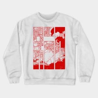 Rio de Janeiro, Brazil City Map Typography - Oriental Crewneck Sweatshirt